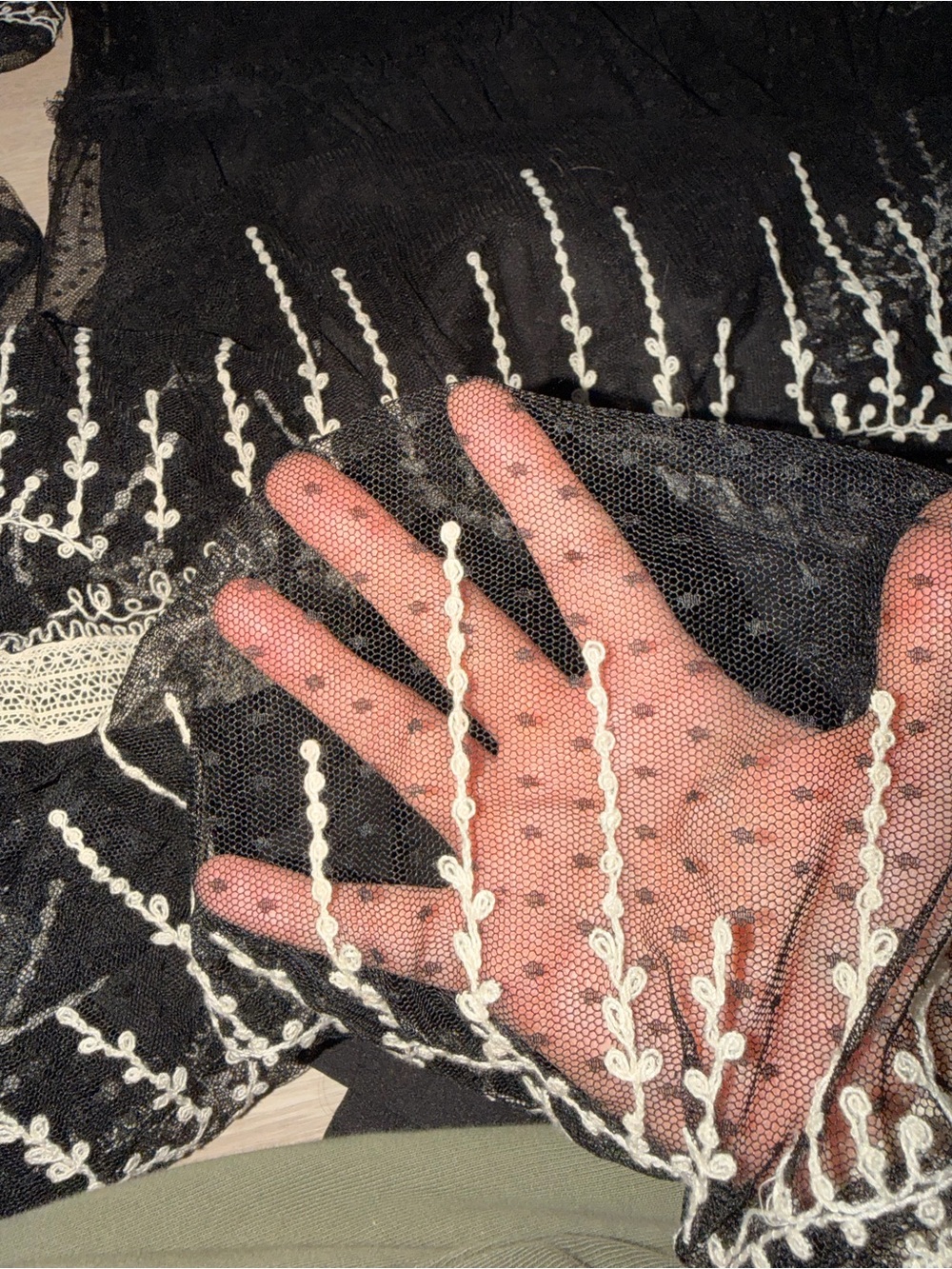 Black and White Embroidered Dress - Picture 5 of 9